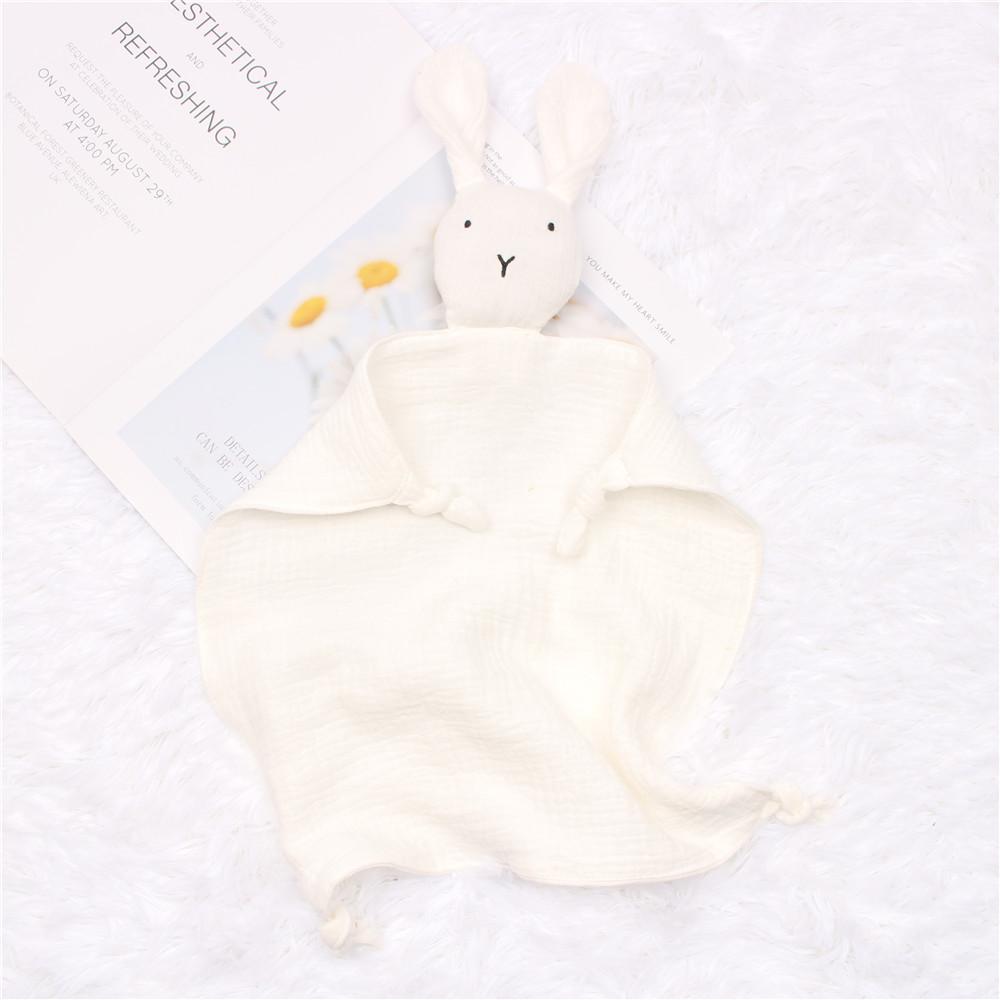 Personalized Muslin Cotton Soother Towel Bib Baby Comforter Blanket Infant Kids Sleeping Dolls for Children