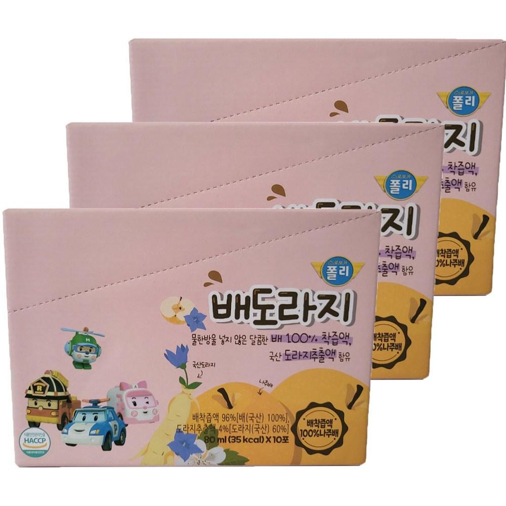 Robocar Poli Pear and Balloon Flower Root Juice 80ml 30 pcs