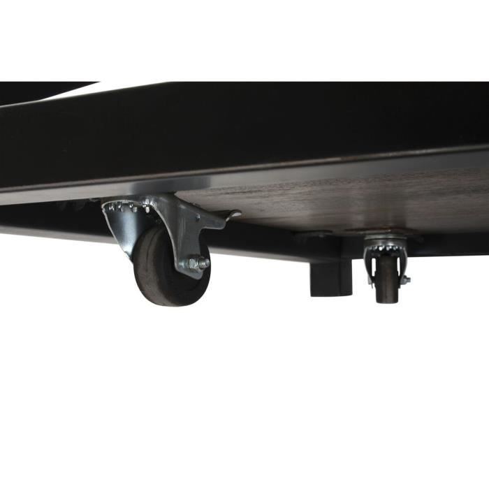 Table d'appoint - Vintage - Bois de manguier - Noir et brun foncé - 116 cm