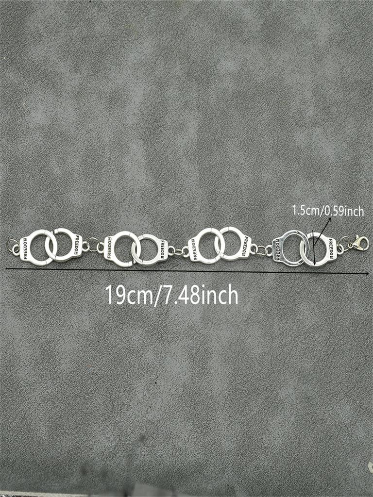 New Fashion Fifty Shades Of Grey Inspired 50 Shades Charms Bracelet Tie Handcuffs Gray Bracelets Women Crime Bracelet Punk