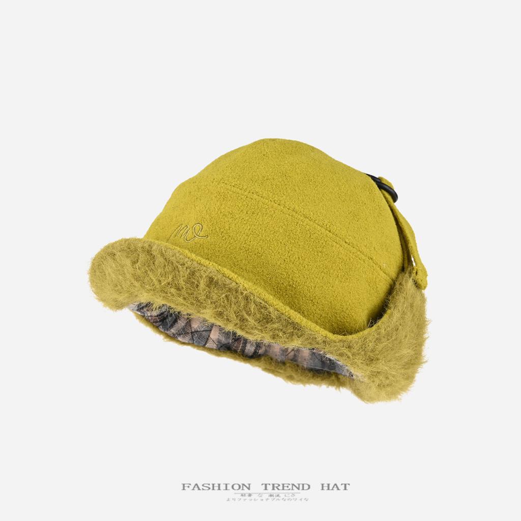 Wersja koreańska dwustronna noszona ochrona uszu ciepła wełniana czapka męska i damska zimowa pogrubiona wiatroodporna ochrona uszu czapka pilota lokomotywy