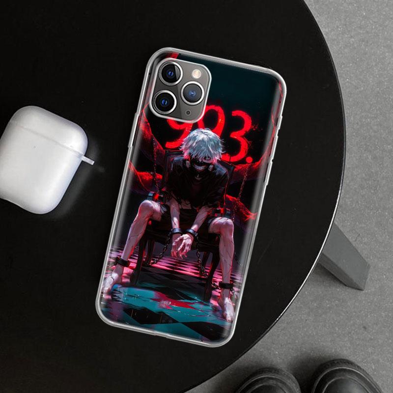 Ghoul Tokyo Kaneki Ken Phone Case Cover for iPhone 11 12 13 Mini 14 15 Plus 16 Pro Max 17 Air 7 8 + SE Art Customized Fundas 11