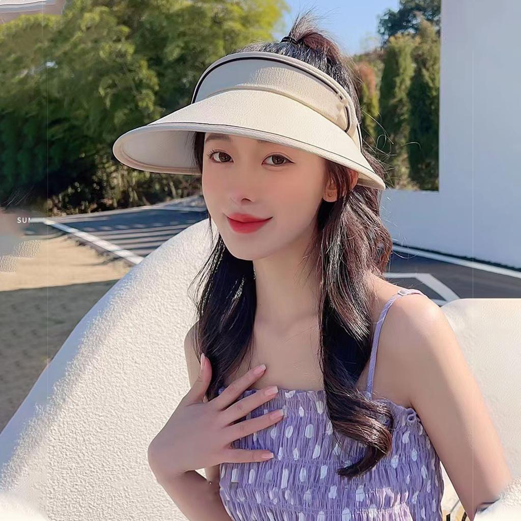 Women Sun Hat Large Brim UV ive Beach Sun Hat Fashionable Acrylic Fibres