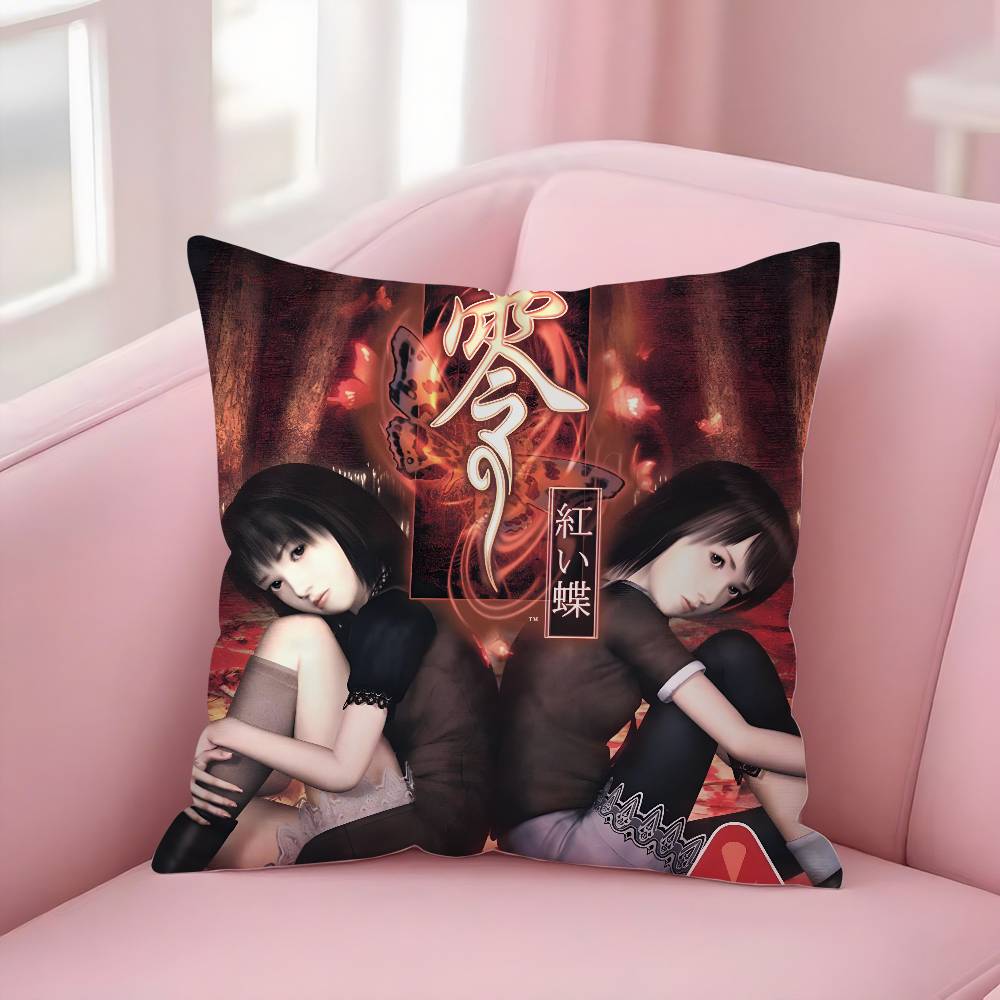 Horror Game F-Fatal FrameS II Pillow Case Soft Plush Fabric Double Sided Print Decorative Home Living Room Gift Cushion Cover