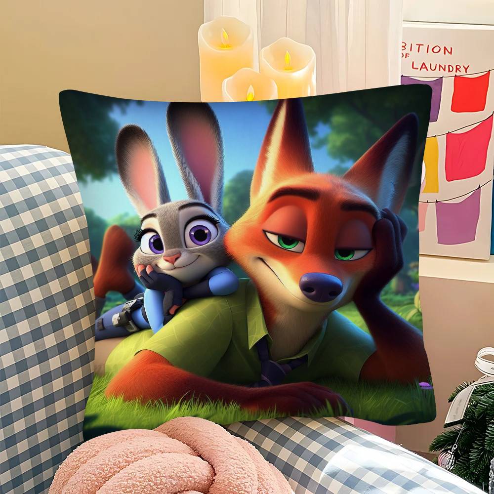 1Pc Cartoon Z-Zootopia 2 Pillow Case Fashion Square Pillowcase Bedroom Sofa Room Ins Decoration Leisure