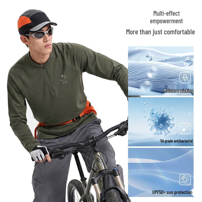 Baleno Men's Stand-up Collar Graphic Long Sleeve T-Shirt