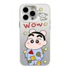 Shin-chan iPhone 17 Case, Compatible with Apple 15 Pro Max, iPhone 14 Pro/13/16 Pro, Silver Color, Cross-Border Model