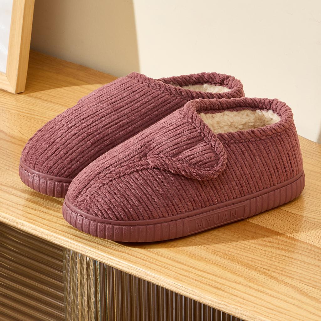 Winter Women Home Slippers Plush Warm Flat Slides Breathable Soft Non-slip Slippers Indoor Outdoor Men Casual Slippers