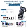 30W 3 In 1 Wireless Charger Stand Dock For iPhone Watch 8 7 Ultra2 SE AirPods 3 2 iPhone 15 14 13 Pro Max Fast Charging Station