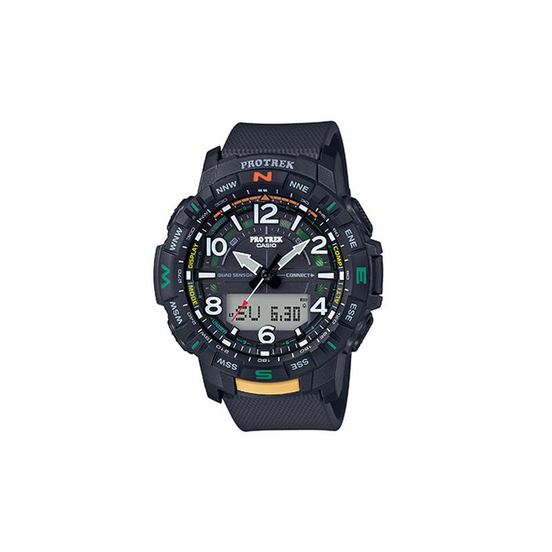 

Casio PRO TREK Series-PRT Fashionable Quadruple Sensor Multi-Function Outdoor Mountaineering Waterproof and Shockproof Sports Quartz PRT-B50-1PR чорний