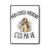 Poster My American Cocker Is My Life | Photo Paper Poster 310 G Pearlescent Finish Size A4 | Living Room Wall Decoration