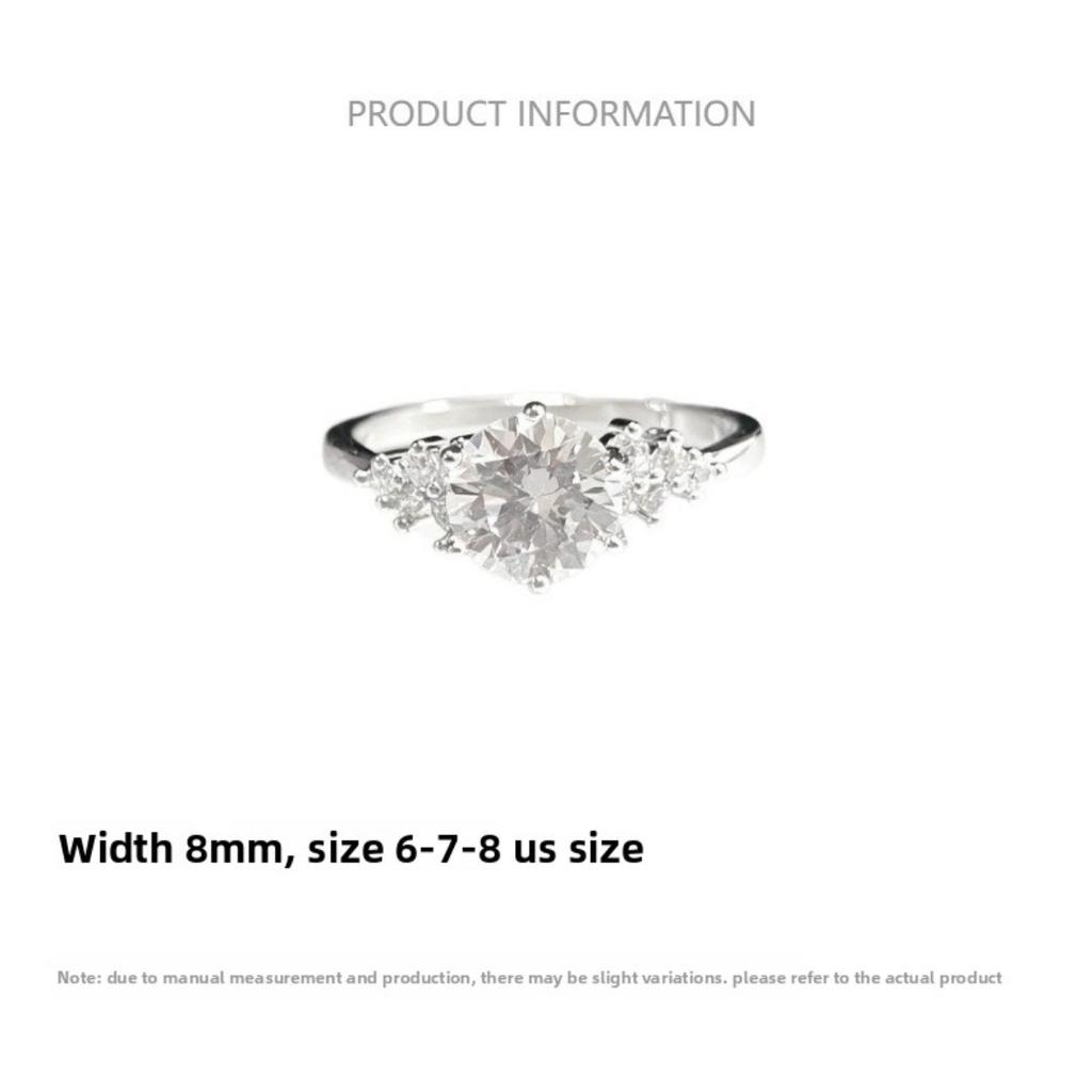 Broken diamonds burst sparkling galaxy ring women's light luxury high-end design sense