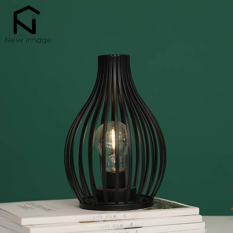 Vase Shaped Candle Holder Table Battery Powered Lamp 9.5''High Cordless Lamp with LED Light Decorative Indoor Home Decor