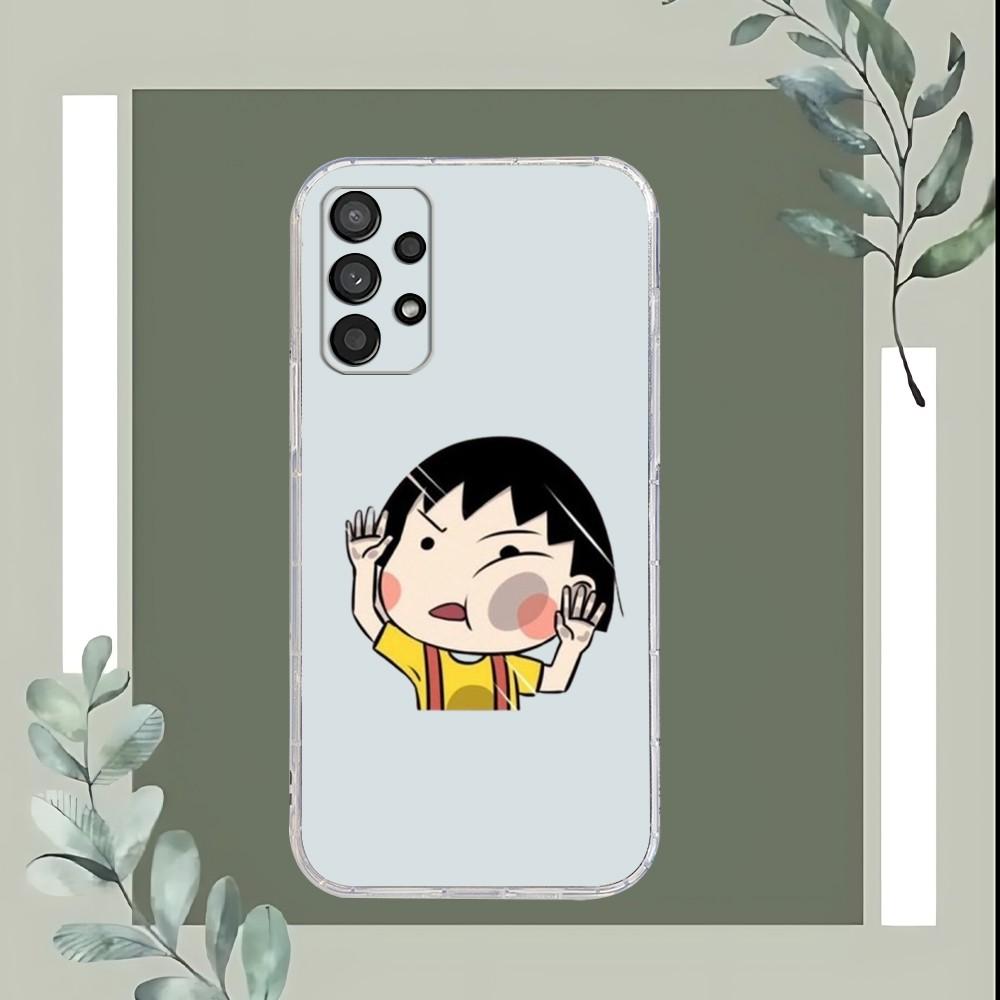 

Cartoon Chibi Maruko Chan Phone Case For Samsung Galaxy A52 A12 A51 S21 Edge S22ULTRA S23 S20LITE Plus Ultra Transparent Cover S205G
