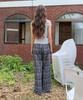Daiaegeuneol Check Frill Pants (Navy)