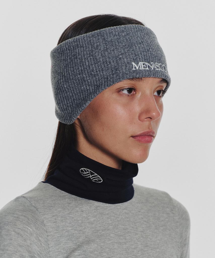 Menasoo Menasoo Reversible Wool Headband_Gray Melange