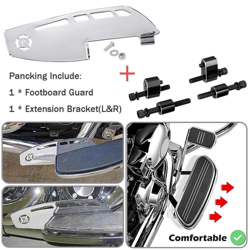 Motorcycle Rider Footboard Heel Guard for Road Glide Road King Electra Glide Street Glide Ultra Limited FLHTK Tri Glide Ultra