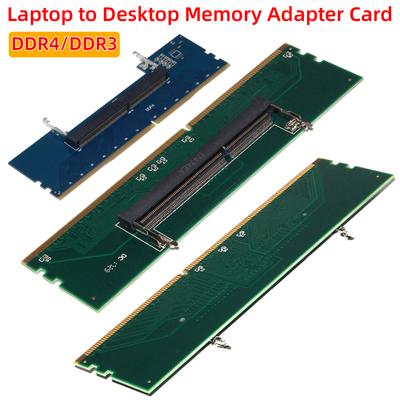 Dizüstü Bilgisayar DDR4/DDR3 SODIMM'den Masaüstü DIMM Bellek RAM Konektör Kartları Dönüştürücü Adaptör 3200/2666/2400/2133MHZ Bellek Adaptör Kartı