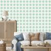 Wallpaper Basic Retro Checkered White and Mint 50x1000