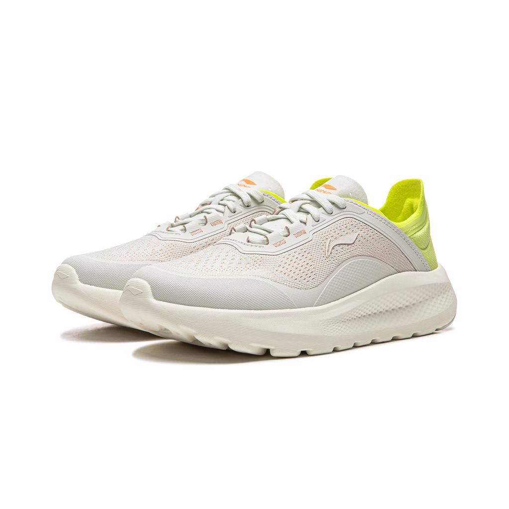 Li Ning Yun Yi Slip Resistant Abrasion Resistant Breathable Coverage Low top Casual Shoes Women's Gray Green AGLW054-1