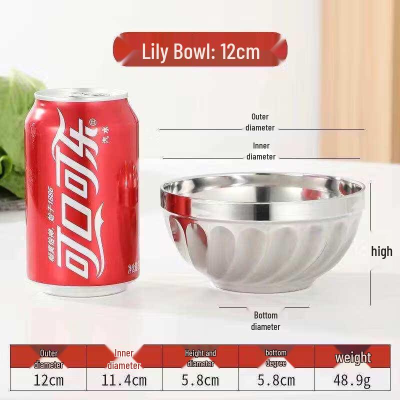 

Tian Ya Jing Stainless Steel Double-Layer Anti-Scald Bowl