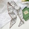 French Fashion New Tarot Retro Twelve Constellations Ladies Ornament 100% Twill Silk Scarf Streamer Long Strip Silk Scarf Ribbon