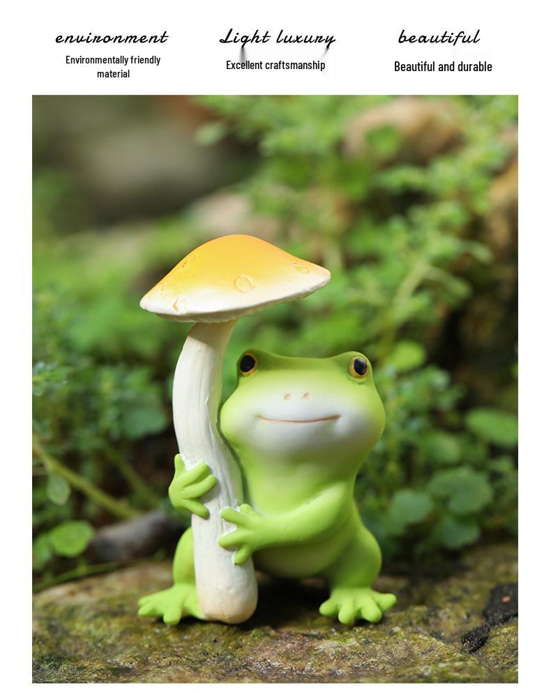 Charmantes kleiner Frosch Harz Blumentopf & Wasserspiel für Gartengestaltung.