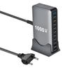 1000W GaN Multi-USB-Ladestation 10-Port-Hub Typ-C-Ladegerät PD-Schnellladestation Schreibtischladegerät für iPhone Xiaomi