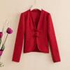 Autumn Winter Chinese Style Jacket Women Short Buckle Thickened Outerwear Versatile Temperament Middle-aged Elderly Top