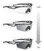 RUDYPROJECT Sports Sunglasses for Road and TRALYX Frame with Impact X2 Photochromic Black Lenses 29 Lens Temple Cycling, Bike, Triathlon, Running.