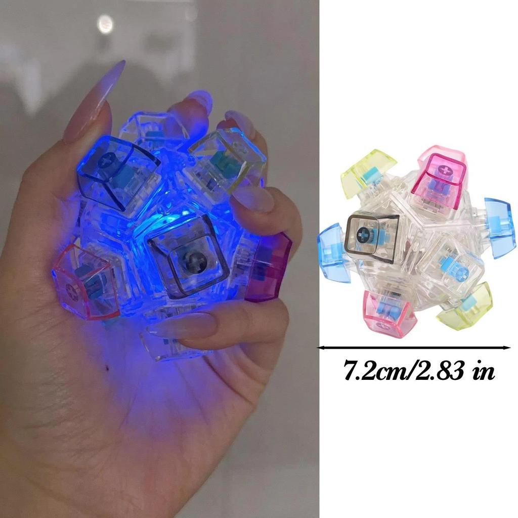 12 Key Flashing Light Rubik's Cube Ball Decompression Button Keyboard Ball Fingertip Press Button Tester Toy
