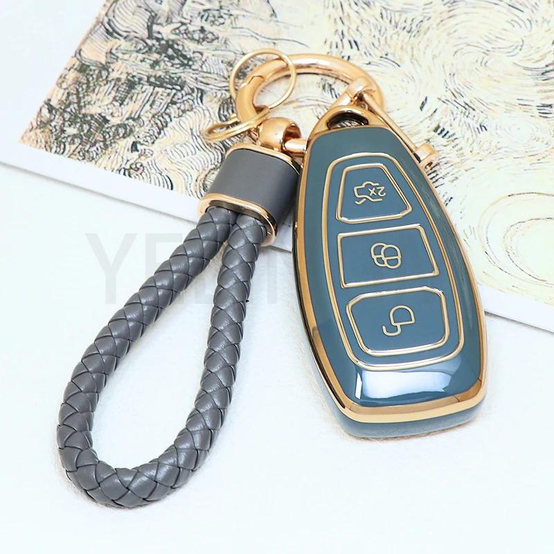 NOU Husă TPU pentru Cheie Inteligentă de Mașină cu Telecomandă Fob Carcasă pentru Ford Focus 3 4 ST Mondeo MK3 MK4 Fiesta Fusion Kuga 2013 2014 2015 2017