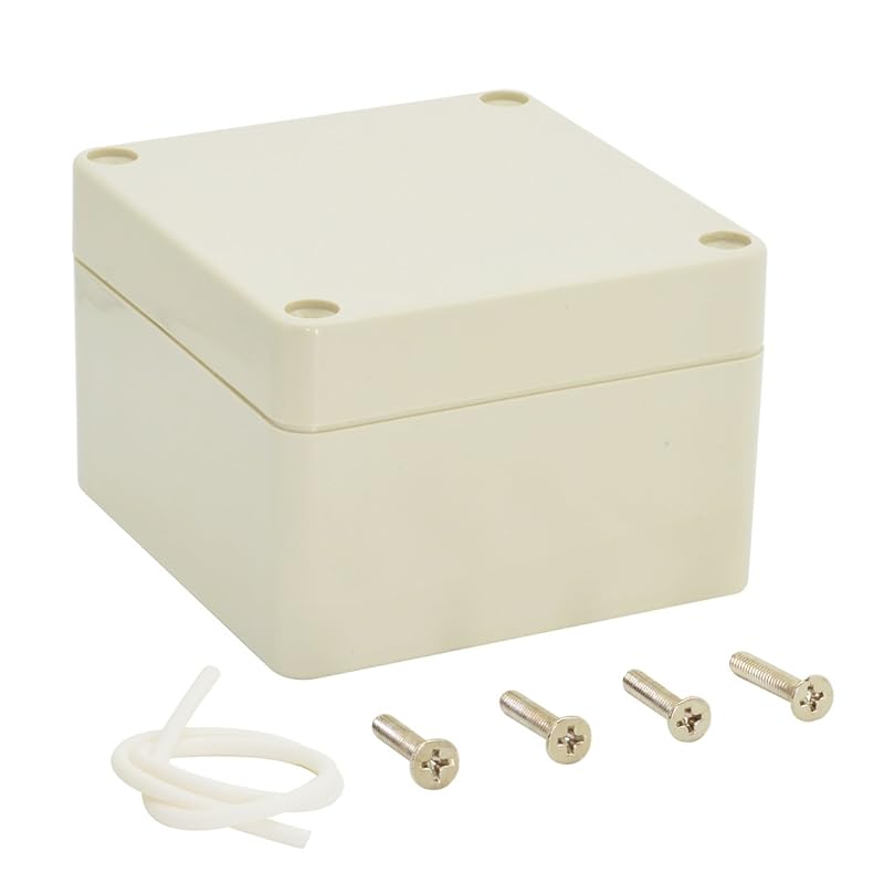 LeMotech Waterproof Dustproof IP65 ABS Plastic Junction Box Universal Electric Project Enclosure Pale Gray 3.3 X 2.3 X 1.3 Inch (83 X 58 X 33 Mm)