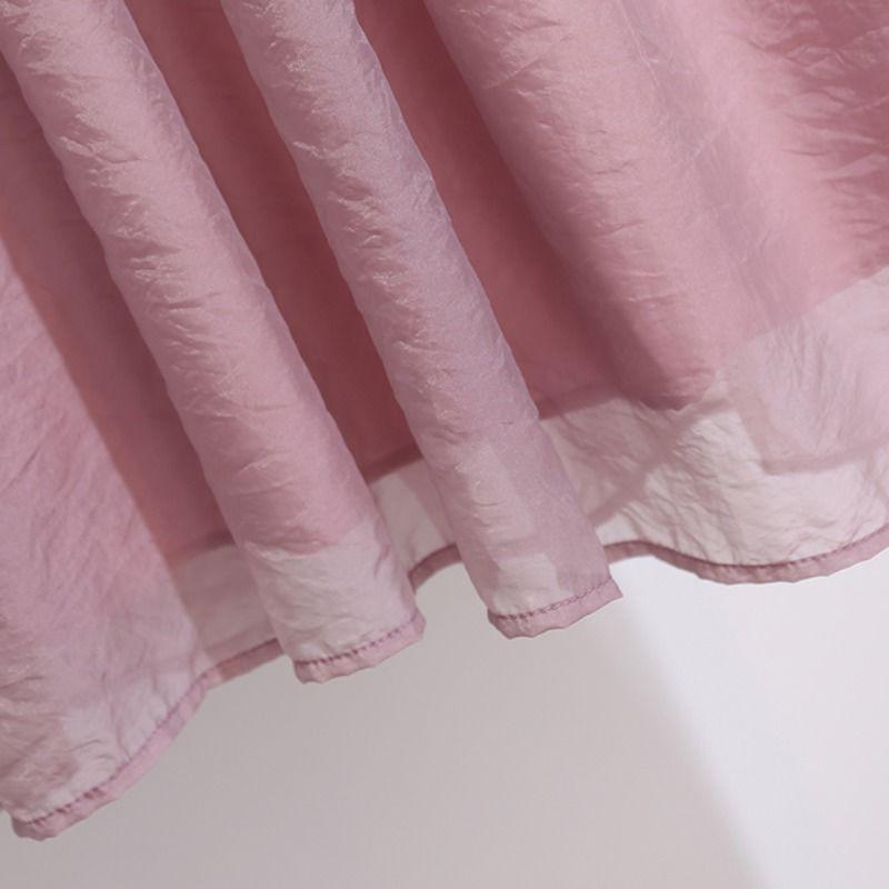 Women Swing Tulle Skirts Woman Elegant Pleated Tutu High Waist Solid Color Skirt Female Clothes