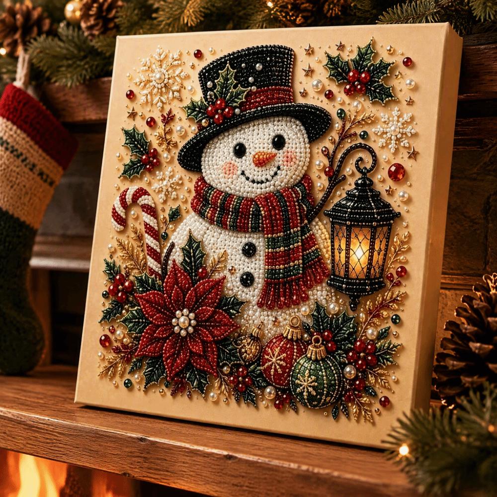 Stress Relief DIY Painting Kit 2D Flat Living Room Wall Art Christmas Craft Kit Home Decor
