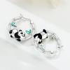 S925 Silver Bamboo Panda Animals Earrings Hoop Earrings Women Jewelry Trendy Anniversary Gifts