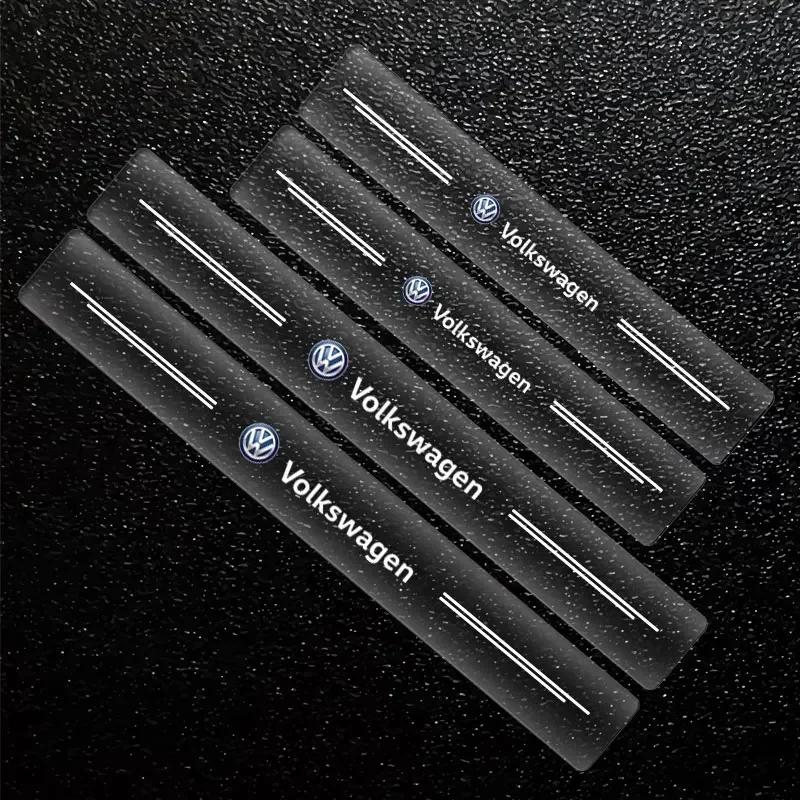 

B6 VW For Volkswagen Car Threshold Protector Transparent Decorative Badge Sticker For Volkswagen Golf 4 5 6 7 R GTI TSI TDI R32