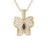 Light Luxury, Gorgeous, Versatile Double Layered Butterfly Collarbone Chain, Versatile Copper Micro Inlaid Zircon Necklace