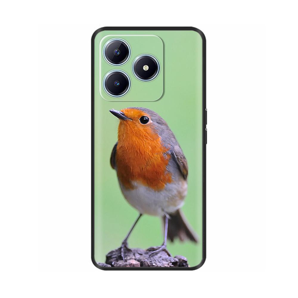 Case For Realme C63 Soft TPU Black Silicone Back Cover For RealmeC63 Cases Cute Protective Shell Painted Colorful Bumper Coque