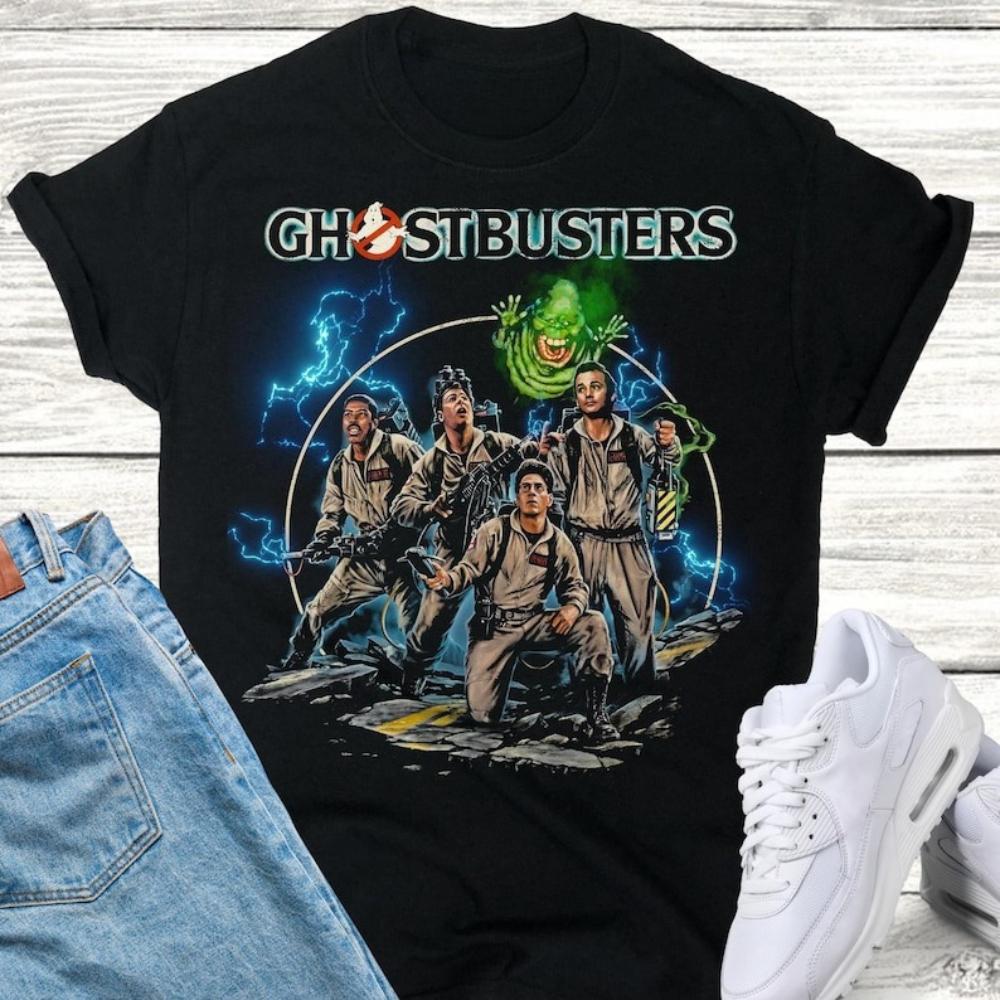Ghostbusters Movie 90s Classic Woman Man Loose Printed TShirt Vintage Movie Original Cast Shirt Halloween Shortsleev S