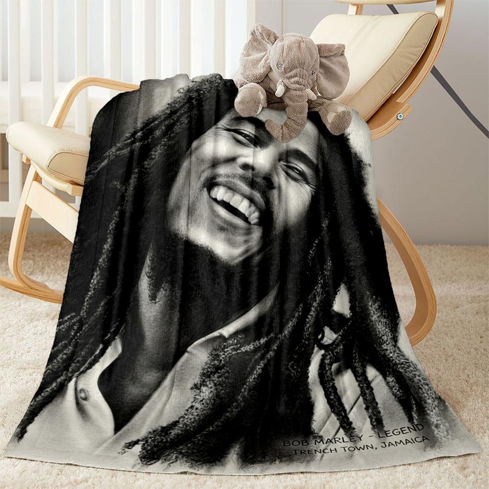 Bob Marley Reggae Legend Blanket Soft Warm Cozy Perfect For Seaside Bed Livingroom For All Seasons Playful Design