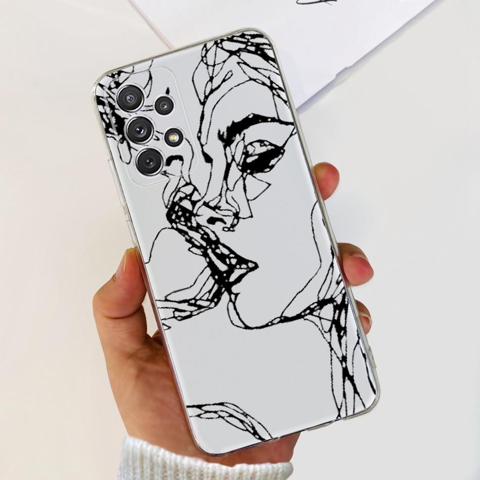 Stylish Soft Silicone Case For Samsung Galaxy A33 A53 A73 5G Clear TPU Phone Back Cover For Samsung A73 A53 A33 A336B A53B A736B