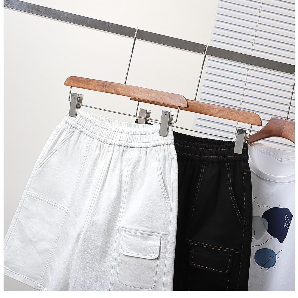 DIMANAF Plus Size Women Shorts Pants 2025  Summer Loose Short Basic High Waist Solid Pants Elastic Waist