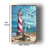 Vintage Lighthouse and Seagulls Metal Sign Nautical Wall Decor D Printed Iron Plaque Xcm for Living Room Balcony Cafe