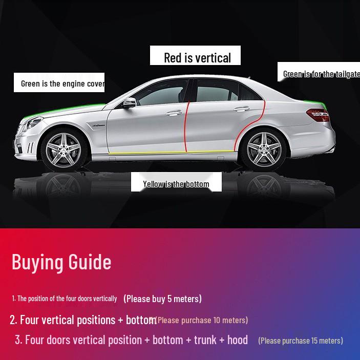 Car U-Shaped Anti-Collision & Anti-Scratch Decorative Sealing Strip