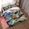 "3D Mobile Suit Gundam" anime-themed comfortable bedding set, including duvet cover, pillowcases, and children's set.