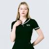 HENRY STUART Women'S Lace Collar Shirt Black