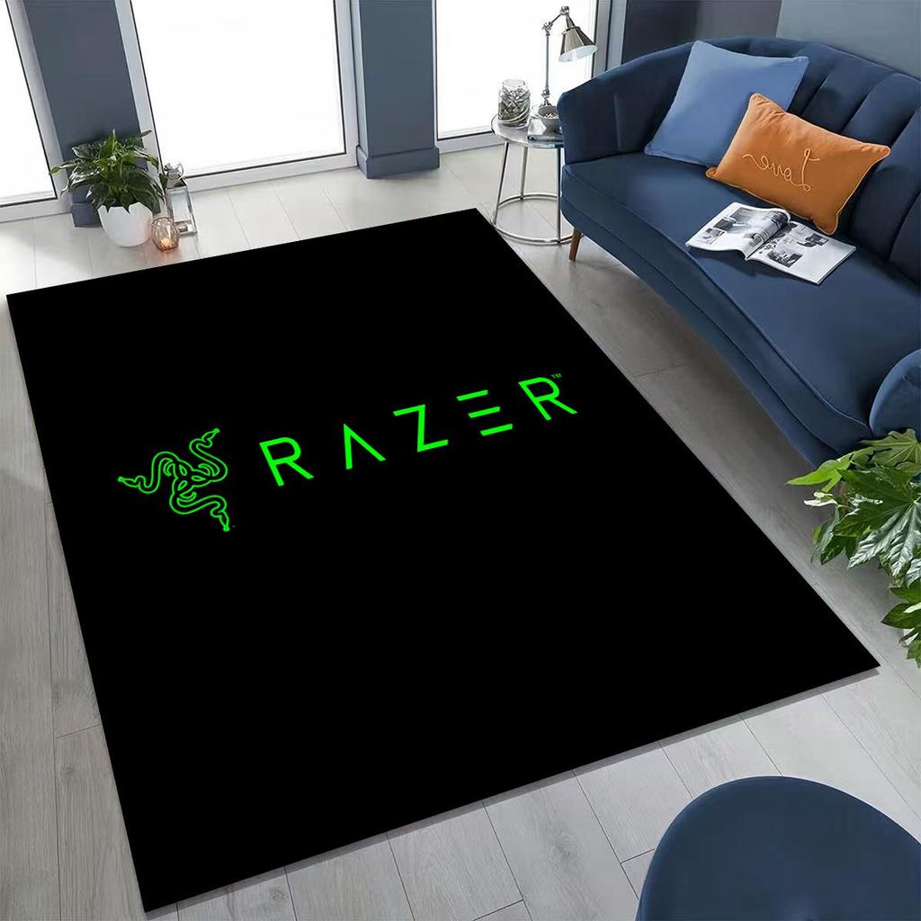 Fashion Razer Logo Moto Art Rug for Bedroom Living Room Sofa Home Doormat Decor, Large Kid Non-slip Floor Mat