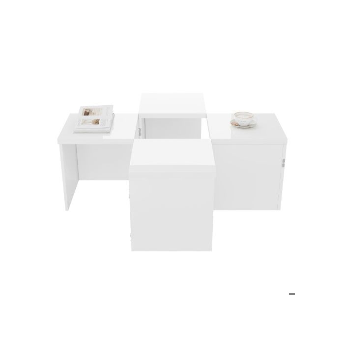 Table Basse - MUVOE - DIY - Brillant - 81x81 Cm - Design Contemporain