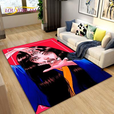 Junji Ito Tomie Kawakami Ghost Area Rug Large,Carpet Rug for Living Room Bedroom Sofa Doormat Decoration,Kid Non-slip Floor Mat